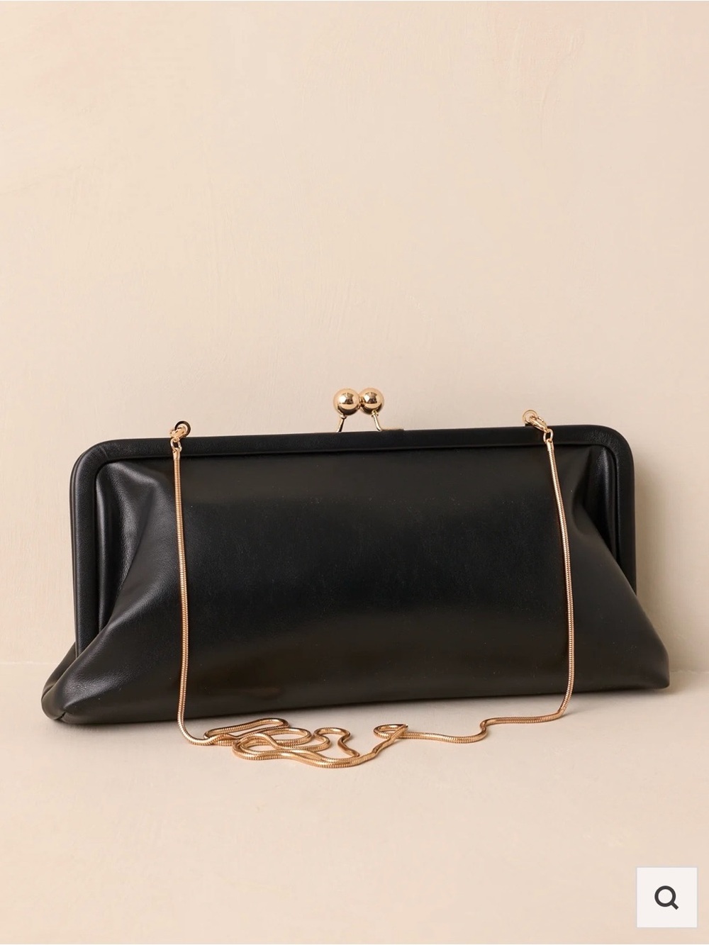 NWT Urban Expressions Black Kiss-Lock Clutch Bag. Sold out on line! - Picture 2 of 8